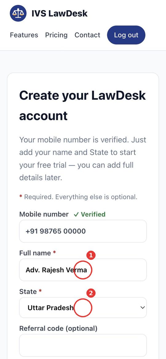 Name and State only