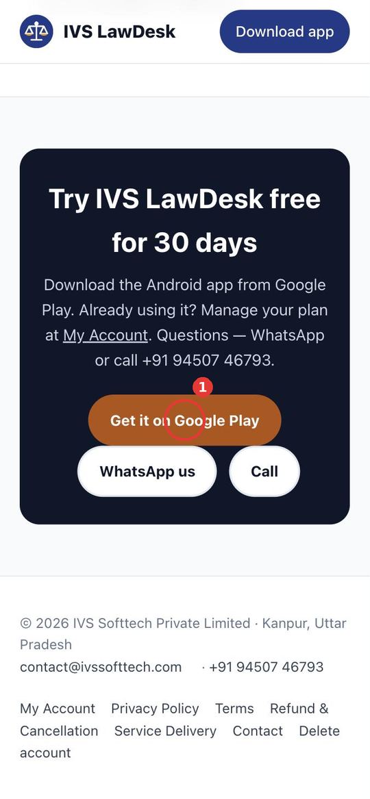 Tap Get it on Google Play